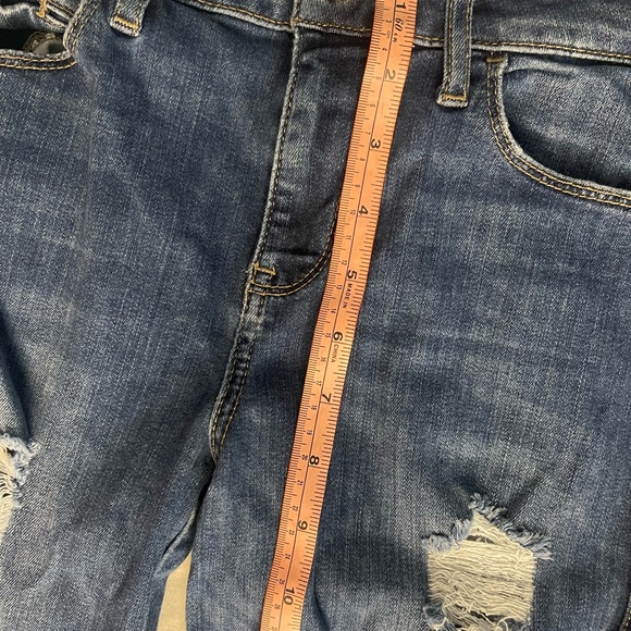 Guess Sexy Curve Ripped Leg Mid Rise Skinny Jeans Size 29(8) - Picture 12 of 15